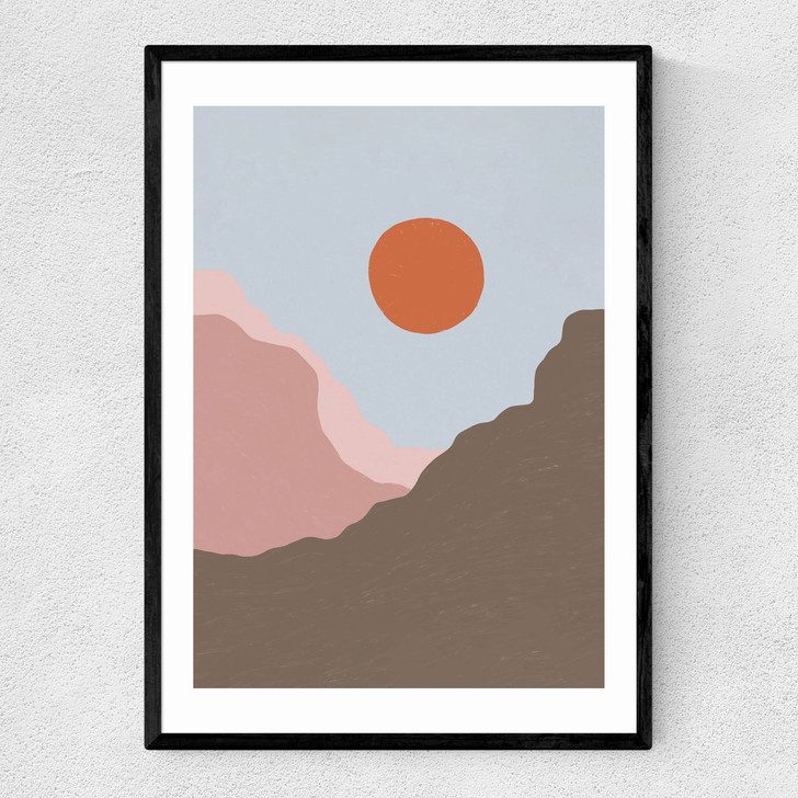Acrylic Landscape I Narrow Black Frame Acrylic Landscape I Narrow Black Frame