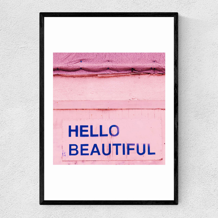 Hello Beautiful by Bethany Young Narrow Black Frame