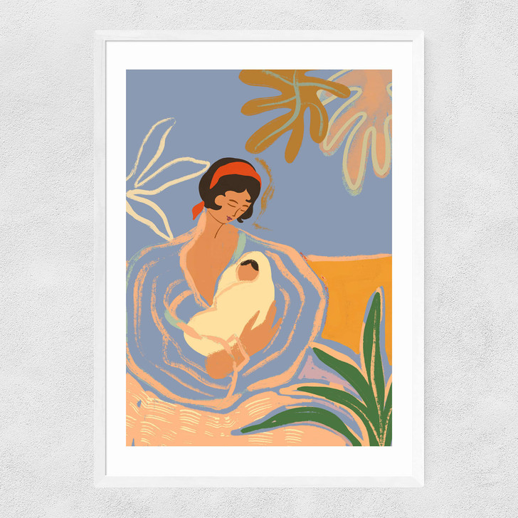 Motherhood Narrow White Frame Motherhood Narrow White Frame