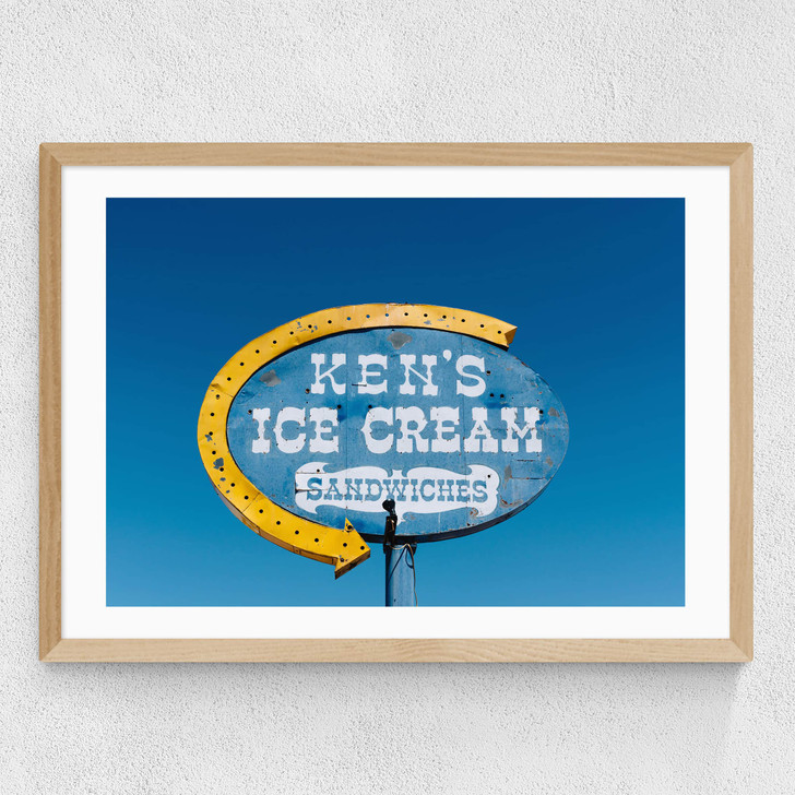 New Mexico Ice Cream Medium Oak Frame