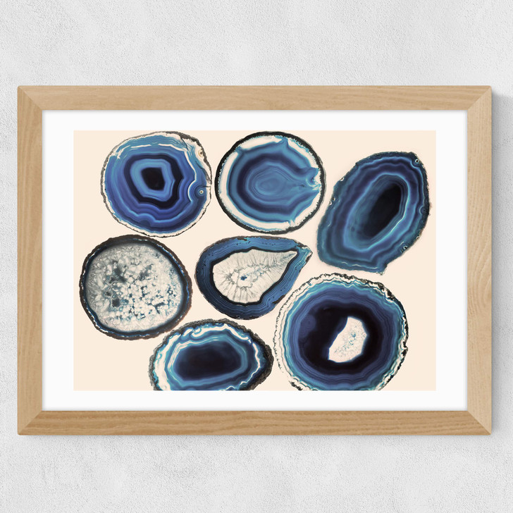 Agate Blue Wide Oak Frame Agate Blue Wide Oak Frame