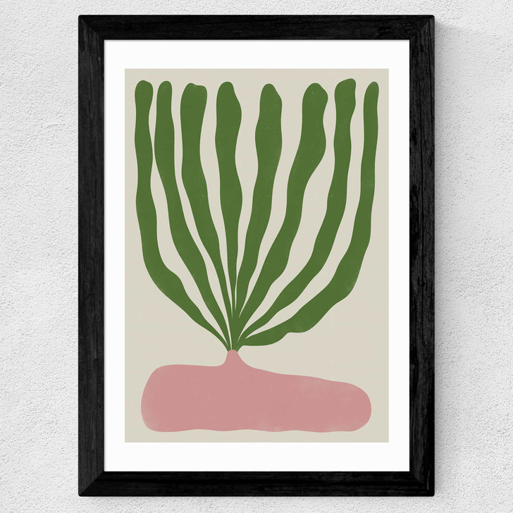 Modern Vase II Wide Black Frame
