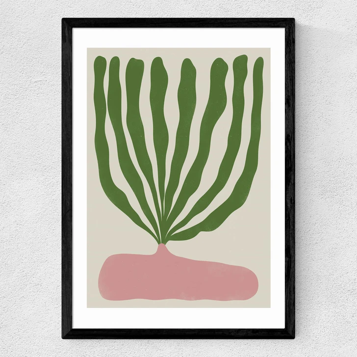 Modern Vase II Medium Black Frame