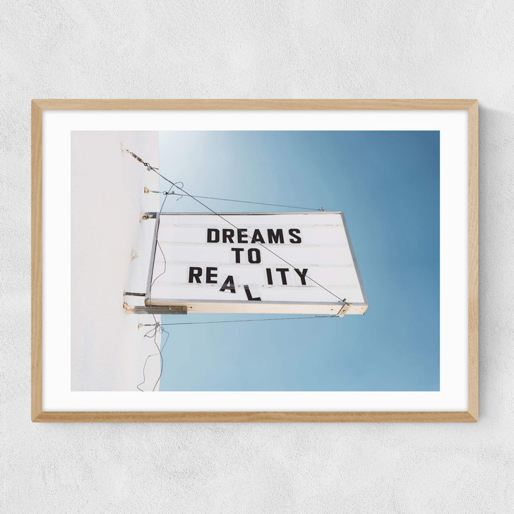 Dreams to Reality Narrow Oak Frame Dreams to Reality Narrow Oak Frame