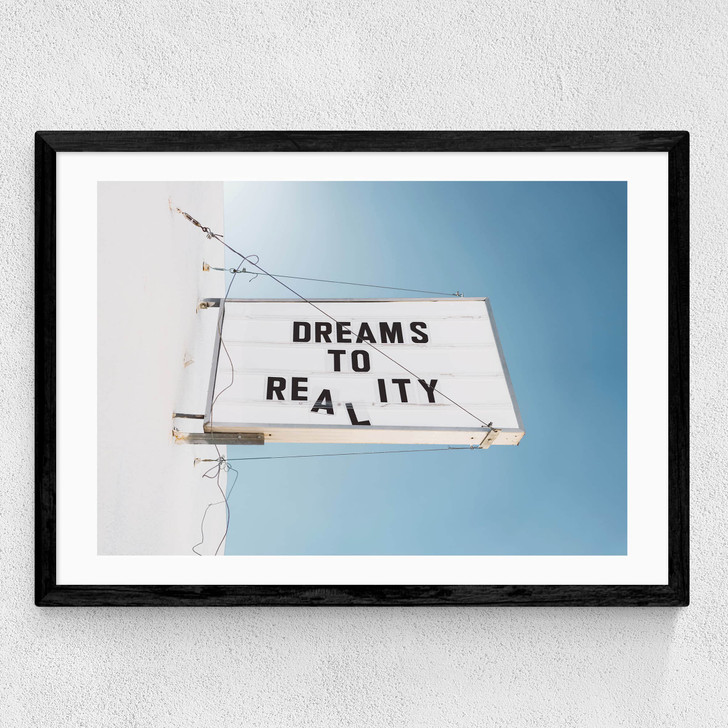 Dreams to Reality Medium Black Frame