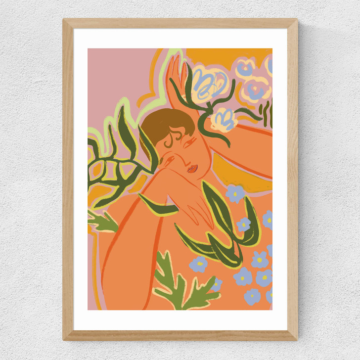 Flourish by Arty Guava Medium Oak Frame