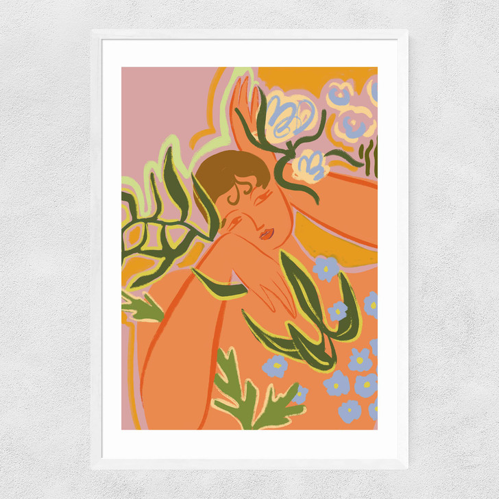 Flourish by Arty Guava Narrow White Frame