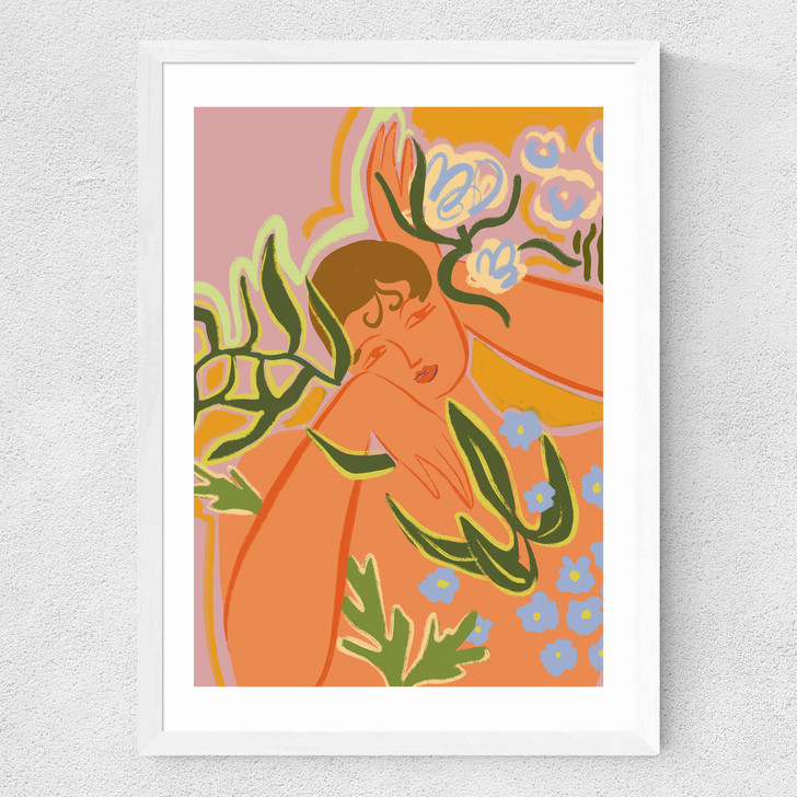 Flourish by Arty Guava Medium White Frame