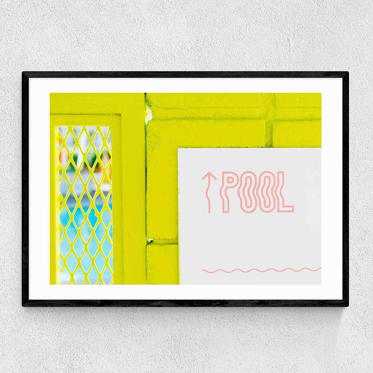Palm Springs Pool Narrow Black Frame Palm Springs Pool Narrow Black Frame