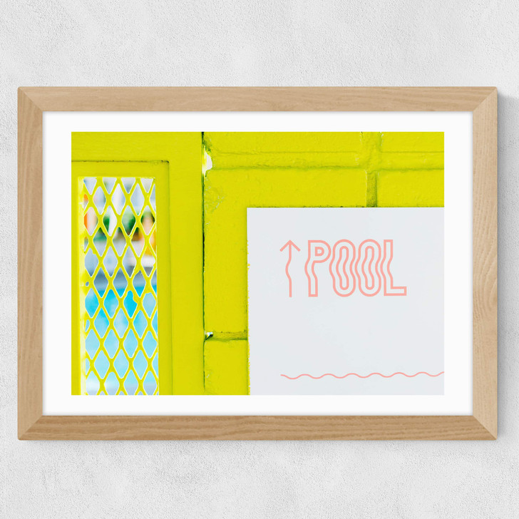 Palm Springs Pool Wide Oak Frame Palm Springs Pool Wide Oak Frame