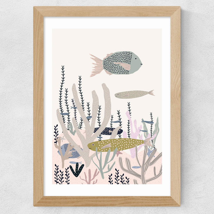 Life Under the Sea Wide Oak Frame