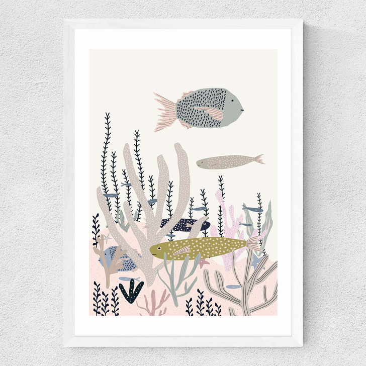 Life Under the Sea Medium White Frame