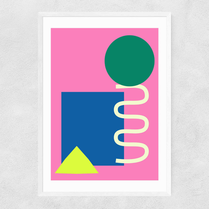 Playful Collage Narrow White Frame Playful Collage Narrow White Frame