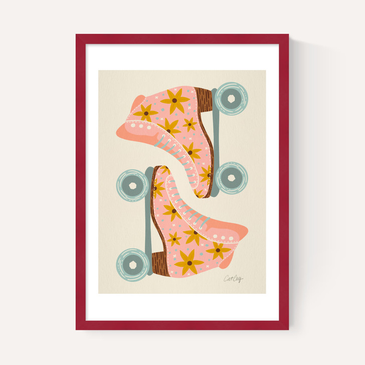 Blush/Mint Retro Rollerskates