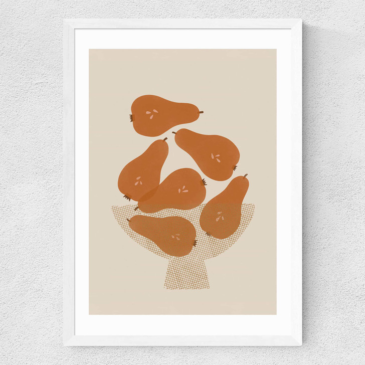 Pear Bowl Medium White Frame Pear Bowl Medium White Frame