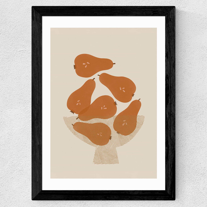 Pear Bowl Wide Black Frame