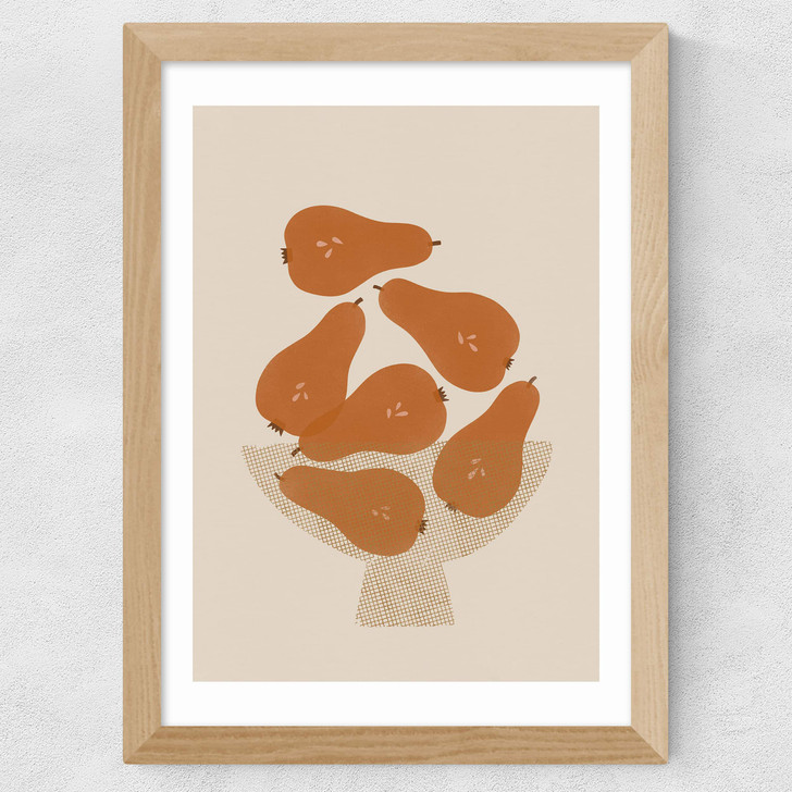 Pear Bowl Wide Oak Frame