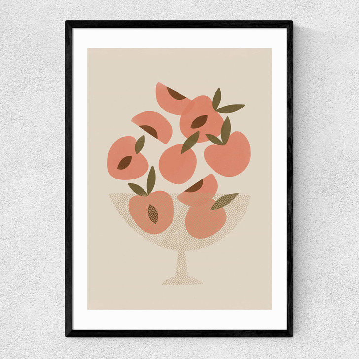 Peach Bowl Narrow Black Frame Peach Bowl Narrow Black Frame