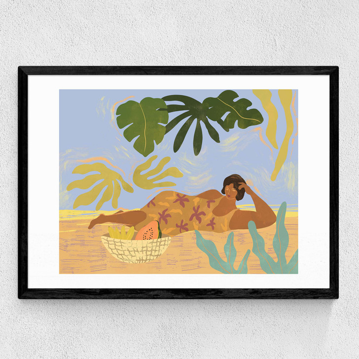 Lazy Summer Day Medium Black Frame Lazy Summer Day Medium Black Frame