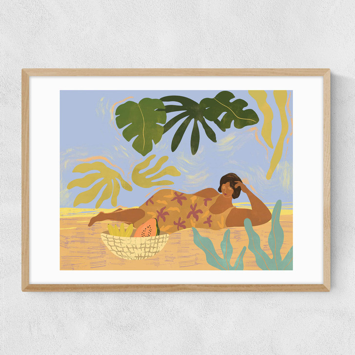 Lazy Summer Day Narrow Oak Frame Lazy Summer Day Narrow Oak Frame