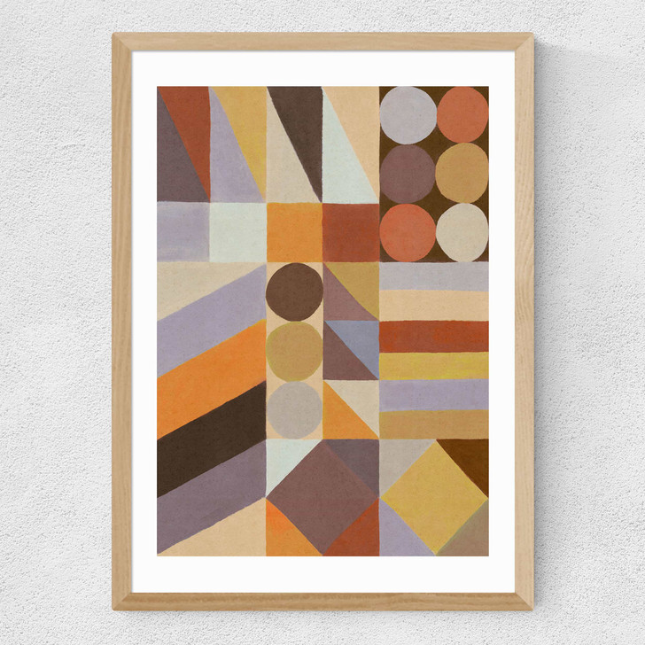 Geometric Shapes & Colors I Medium Oak Frame