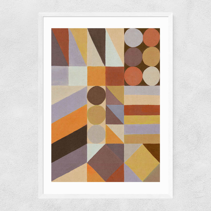 Geometric Shapes & Colors I Narrow White Frame