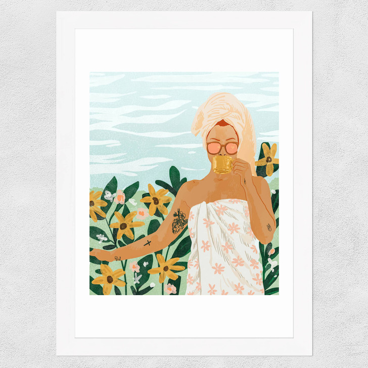 Earl Grey Wide White Frame