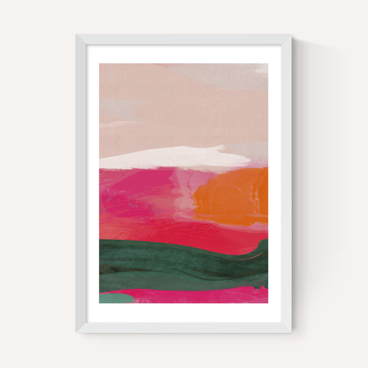 Green and Pink Abstract III