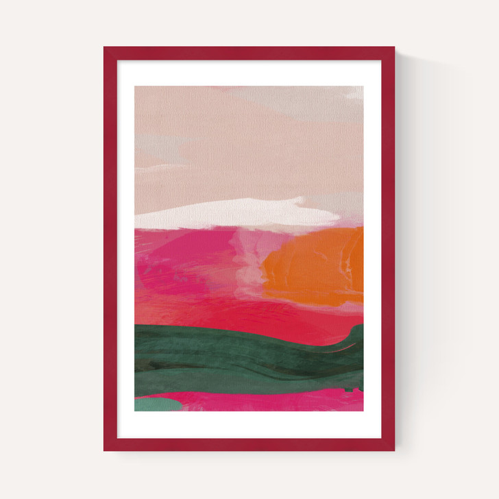 Green and Pink Abstract III