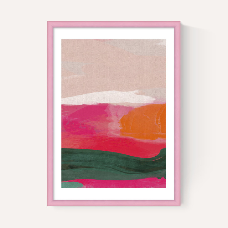 Green and Pink Abstract III