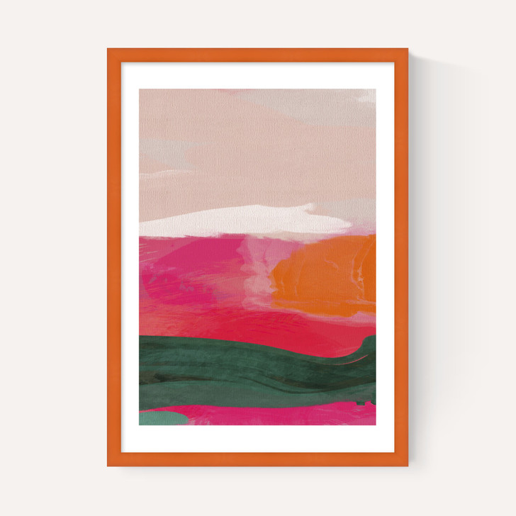 Green and Pink Abstract III