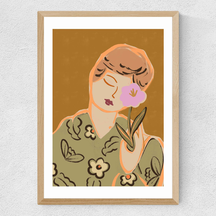 Calm by Arty Guava Medium Oak Frame Calm by Arty Guava Medium Oak Frame