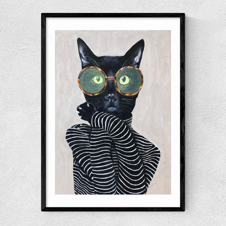 Fashion Cat Narrow Black Frame