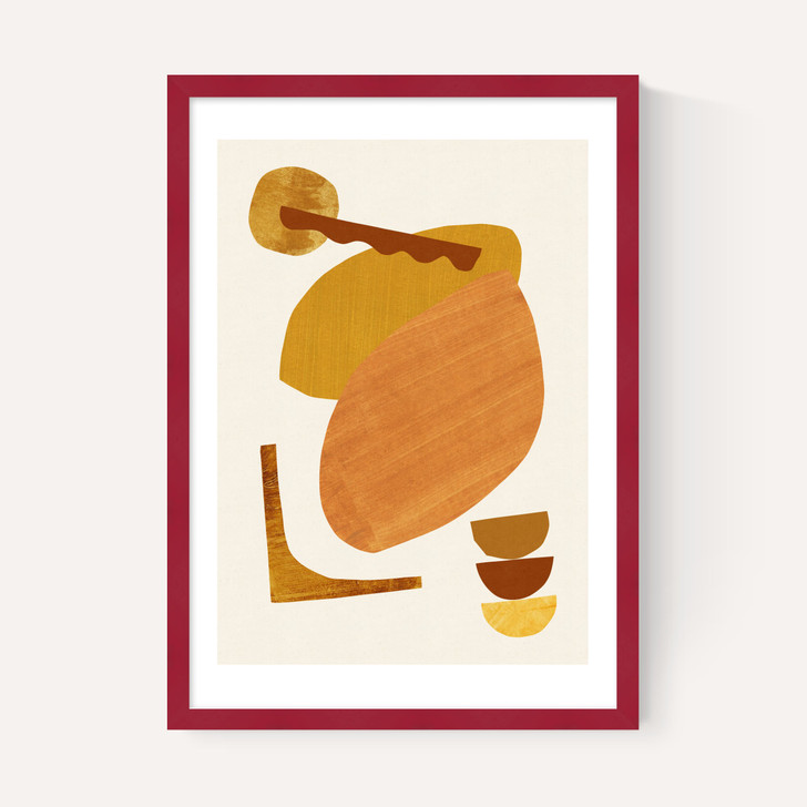 Abstract Collage With Warm Shapes