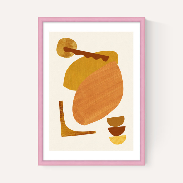 Abstract Collage With Warm Shapes