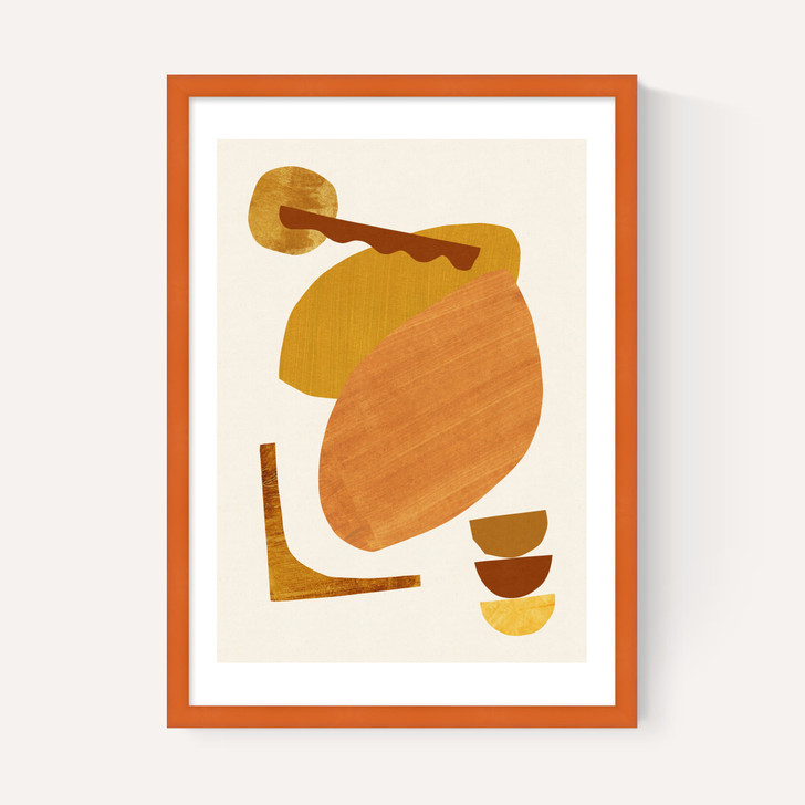 Abstract Collage With Warm Shapes