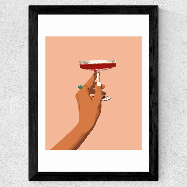 Cheers to Love Wide Black Frame Cheers to Love Wide Black Frame