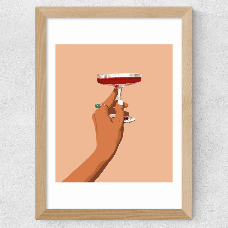 Cheers to Love Wide Oak Frame Cheers to Love Wide Oak Frame