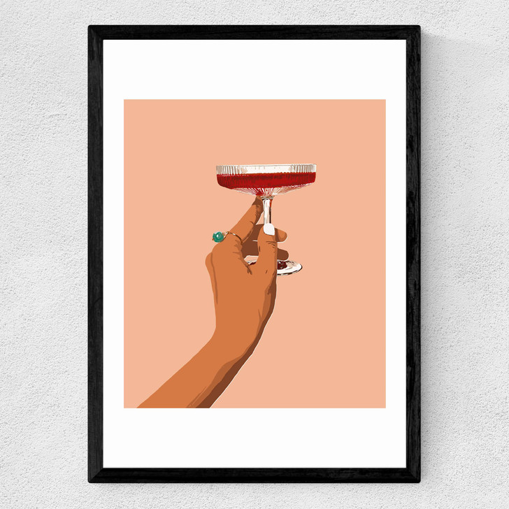 Cheers to Love Medium Black Frame
