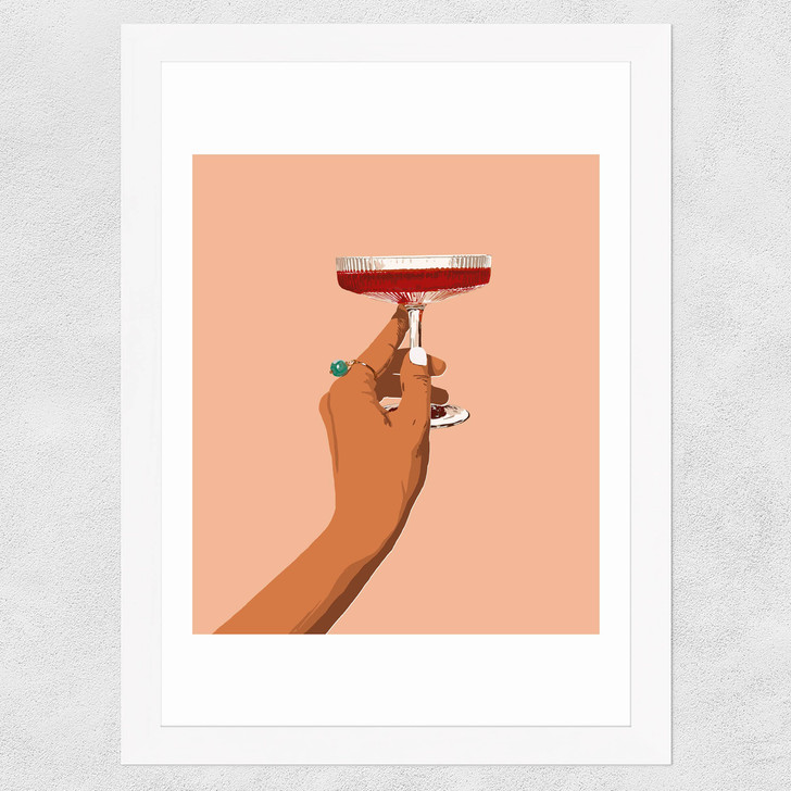 Cheers to Love Wide White Frame