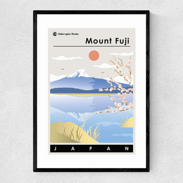 Mount Fuji Spring Narrow Black Frame