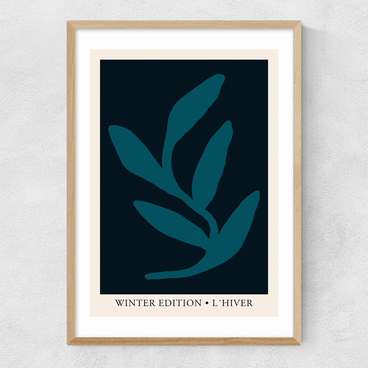 L'Hiver Blue Narrow Oak Frame L'Hiver Blue Narrow Oak Frame