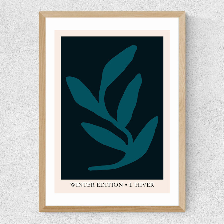 L'Hiver Blue Medium Oak Frame L'Hiver Blue Medium Oak Frame