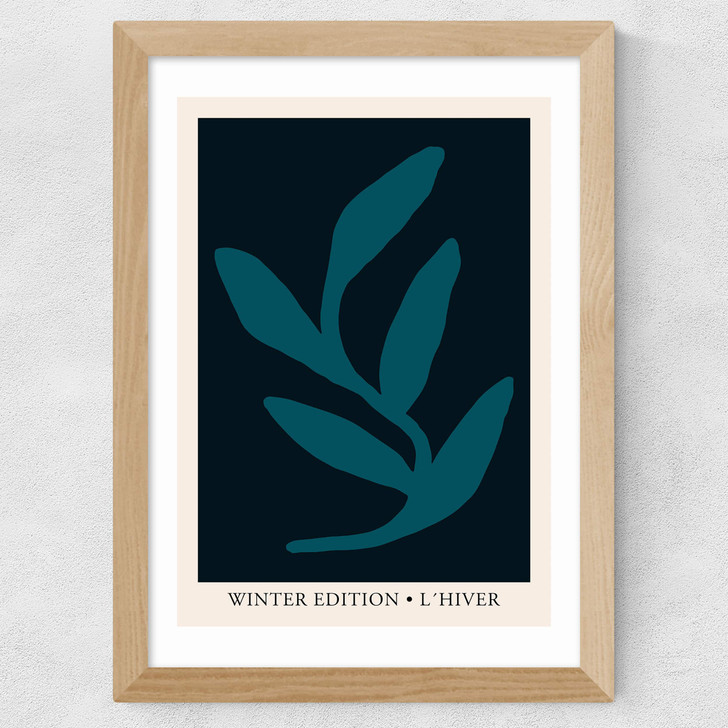 L'Hiver Blue Wide Oak Frame L'Hiver Blue Wide Oak Frame