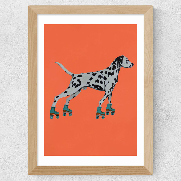 Dalmatian With Rollerskates