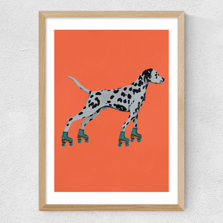 Dalmatian With Rollerskates