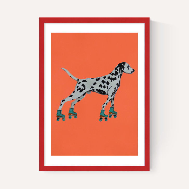 Dalmatian With Rollerskates