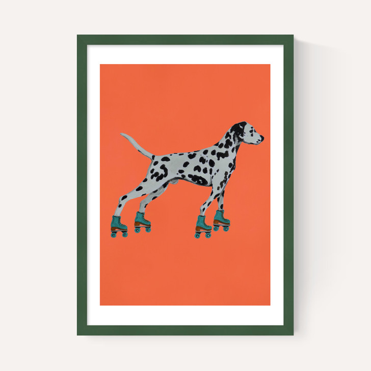 Dalmatian With Rollerskates