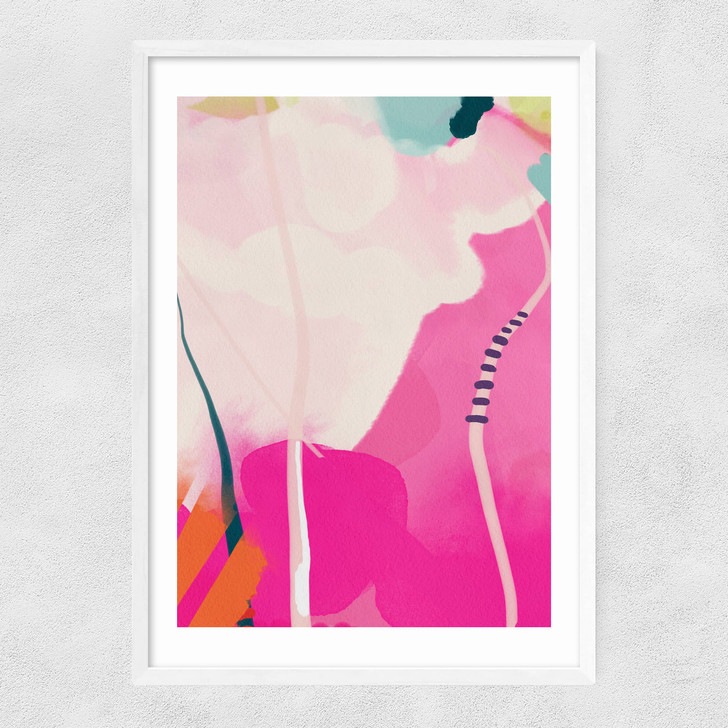 Lune Pink Sky II Narrow White Frame