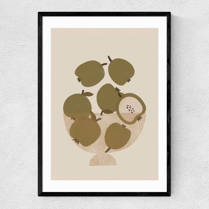 Apple Bowl Narrow Black Frame